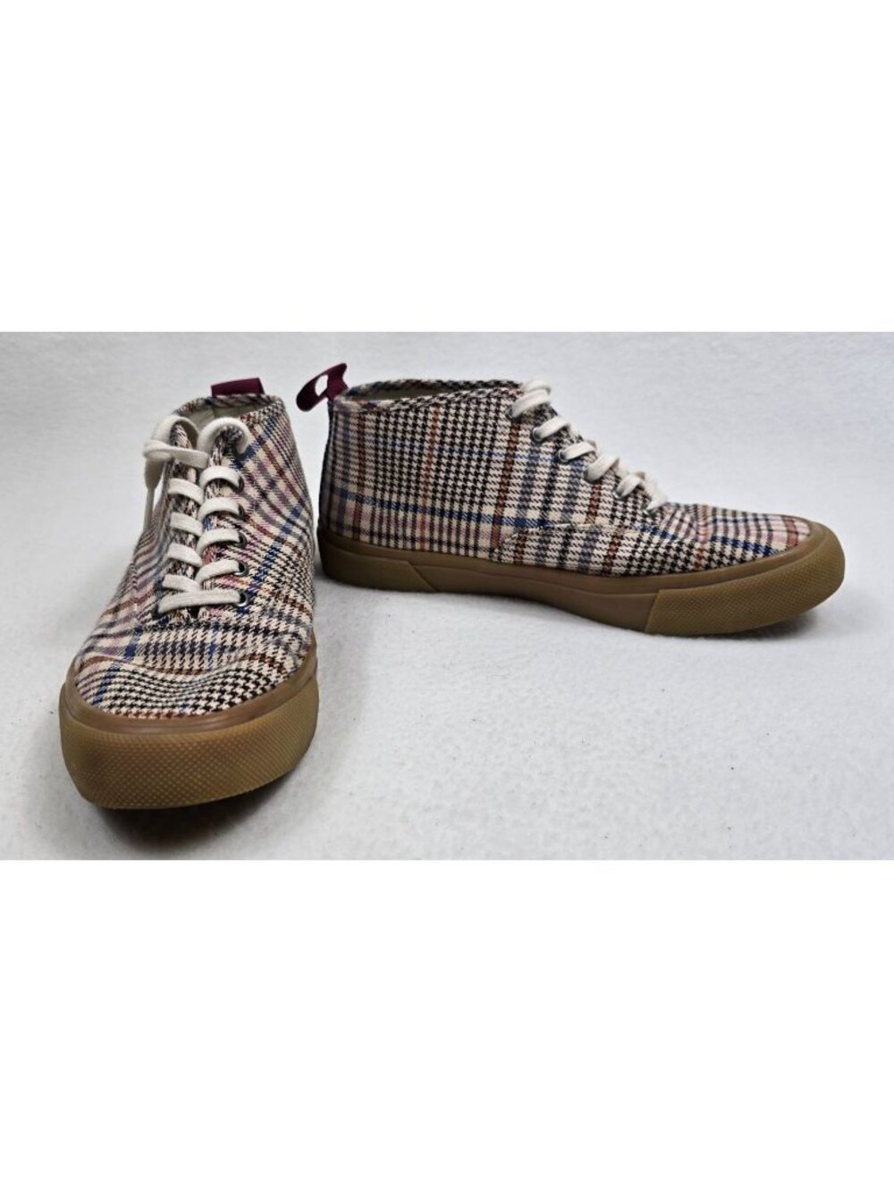 Plaid Seavees Legend 90 High-Top Sneakers Size 10 Gum Sole Womens